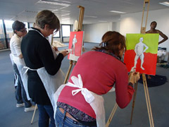 naaktmodel schilderen in Antwerpen, België